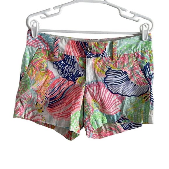 Lilly Pulitzer Women 4 Multi Roar Of The Seas Preppy Tropical The Callahan Short - Picture 2 of 9
